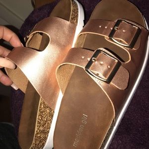 Rose Gold Slide Sandals